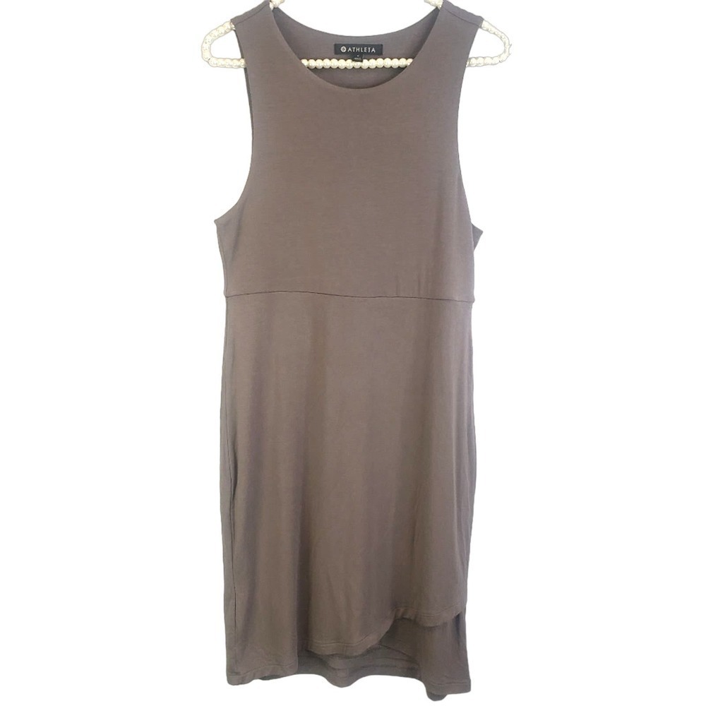 Athleta Gray Seeker Tank Bodycon Dress 👗‎ SZ S
